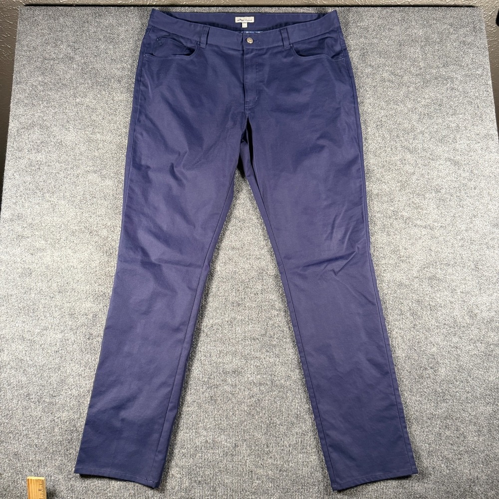 PETER MILLAR Golf Pants Crown Sport Eb66 Performance 38x34 Navy Blue